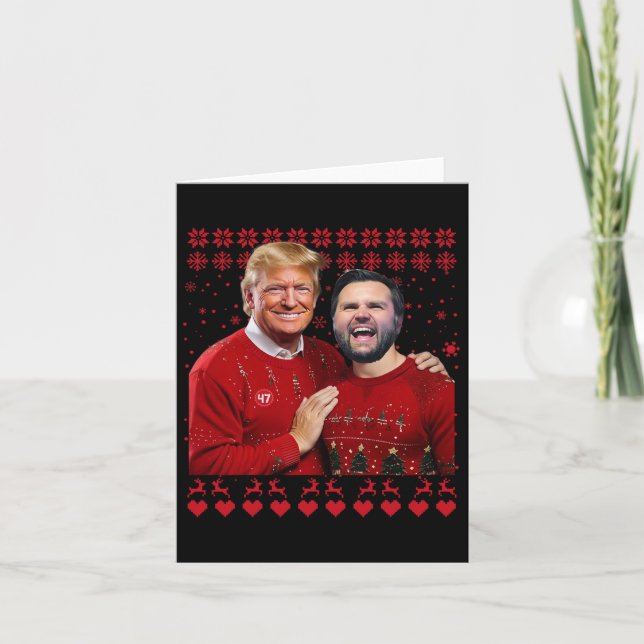Carte Trump Vance Brothers Funny Red Ugly Noël Noël (Devant)