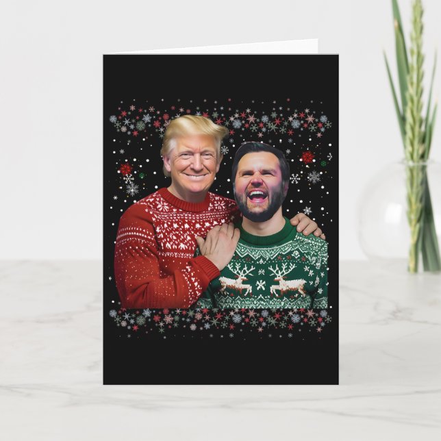 Carte Trump Vance Brothers Funny Ugly Christmas Xmas Swe (Devant)