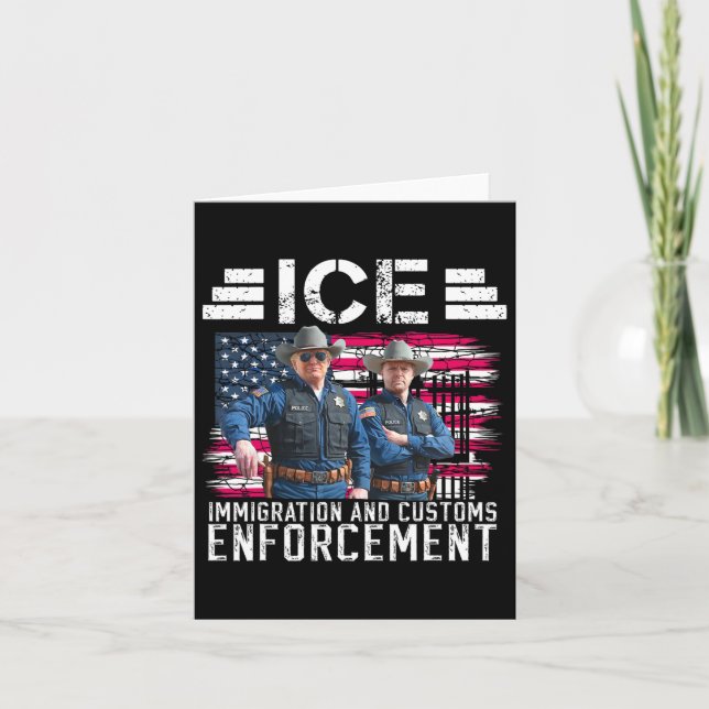Carte Trump Vance Ice Immigration Et Application Des Dro (Devant)