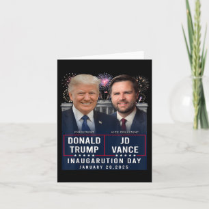 Carte Trump Vance Inauguration Day 2025 Donald Trump Jd