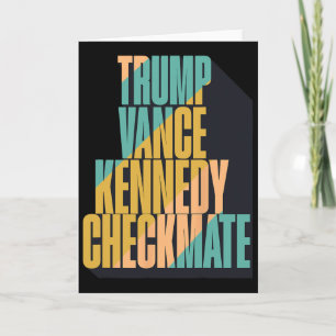 Carte Trump Vance Kennedy Échec et Mat 2025 Élection Rép