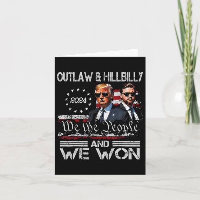 Carte Trump Vance Nous avons gagné Jour de l'investiture (Devant)