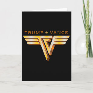 Carte Trump Vance Tv Rocker Logo Or Vintage Trump Vanc