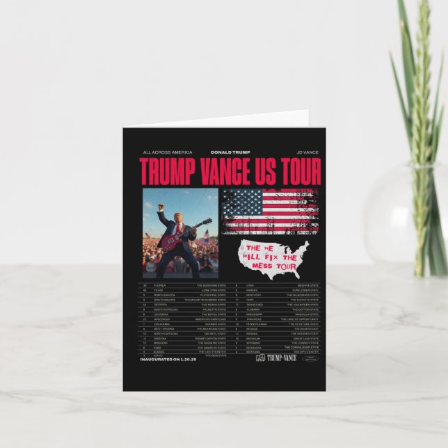 Carte Trump Vance Us Tour (Devant)