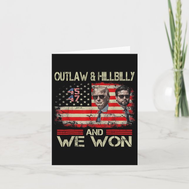 Carte Trump Vance We Won Win Inauguration Day 2025 47th (Devant)