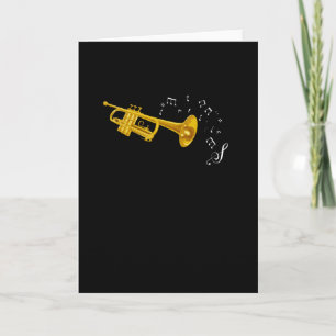 Carte Trumpet Music Sheet Musicien Jazz