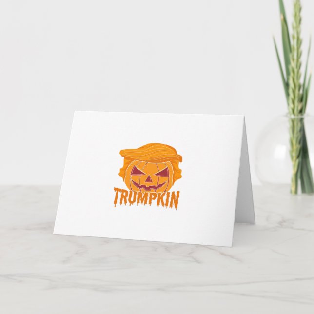 Carte Trumpkin Classic - Style Président Citrouille (Devant)