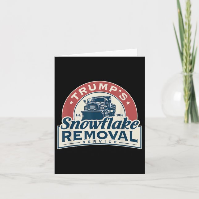 Carte Trumps Snowflake Service de suppression Funny Trum (Devant)