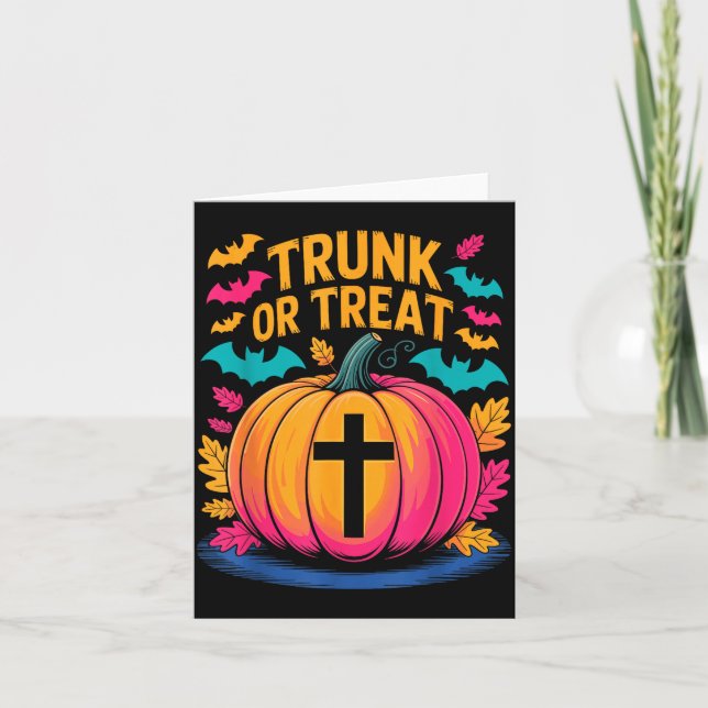 Carte Trunk Or Treat Halloween Costume Christian Pumpkin (Devant)