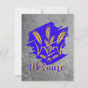 Carte Tryzub symbole national ukrainien fait d'épi de bl