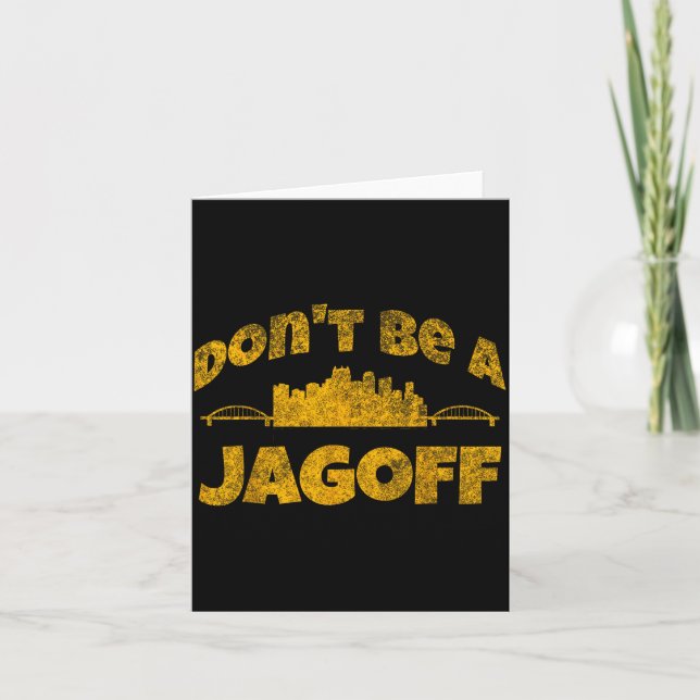 Carte Ttsburgh Jagoff Yinz Funny Yinzer Steel City 412 H (Devant)