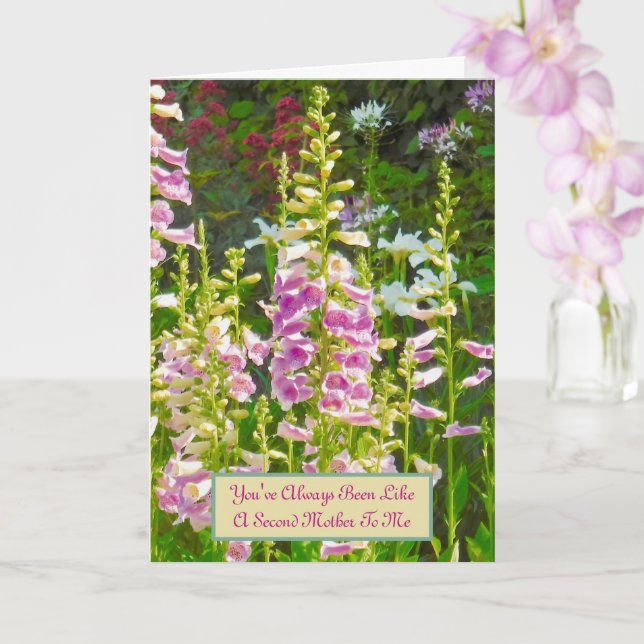 Carte "Tu as été comme une 2ème mère pour moi"/floral (Orchidée)
