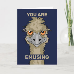 Carte Tu Emuses Amusante Emu Pun Salutation