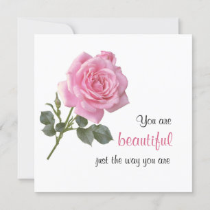 Carte Tu Es Belle Comme Tu Es Et Rose Rose