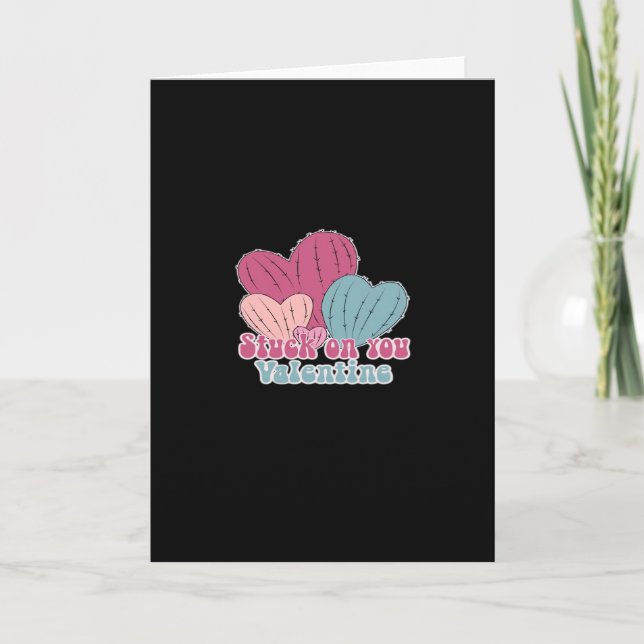 Carte Tu es collé à moi, Saint-Valentin drôle Cactus Mig (Devant)