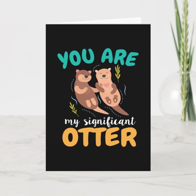 Carte Tu Es Mon Amour De Couple Otter Significatif (Devant)