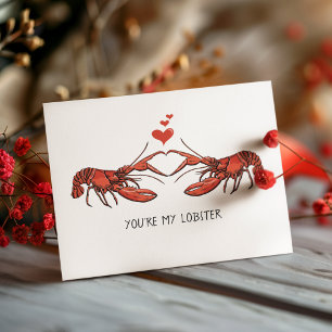 Carte Tu es mon amour de homard pour la Saint-Valentin