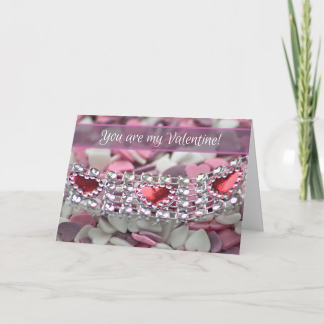 Carte Tu es mon Valentin - avec de doux cœurs de sucre ! (Devant)