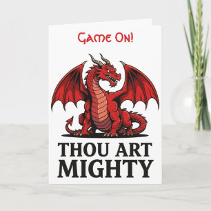 Carte Tu es Puissant Dragon Rouge