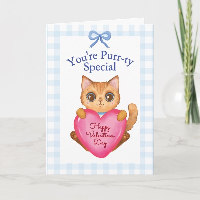 Carte Tu es une Chatte de la Saint-Valentin vraiment Spé (Devant)