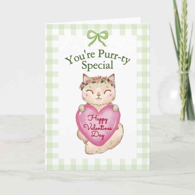 Carte Tu es une chatte spéciale pour la Saint-Valentin N (Devant)