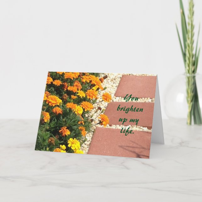 Carte Tu illumines ma vie Marigolds Greeting Card (Devant)