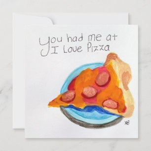 Carte Tu m'as eu à J'adore la pizza