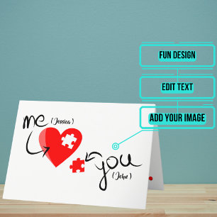 Carte Tu Me Complètes Anniversaire Sentimental