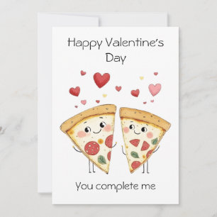 Carte Tu me complètes – Pizza drôle et mignonne pour la