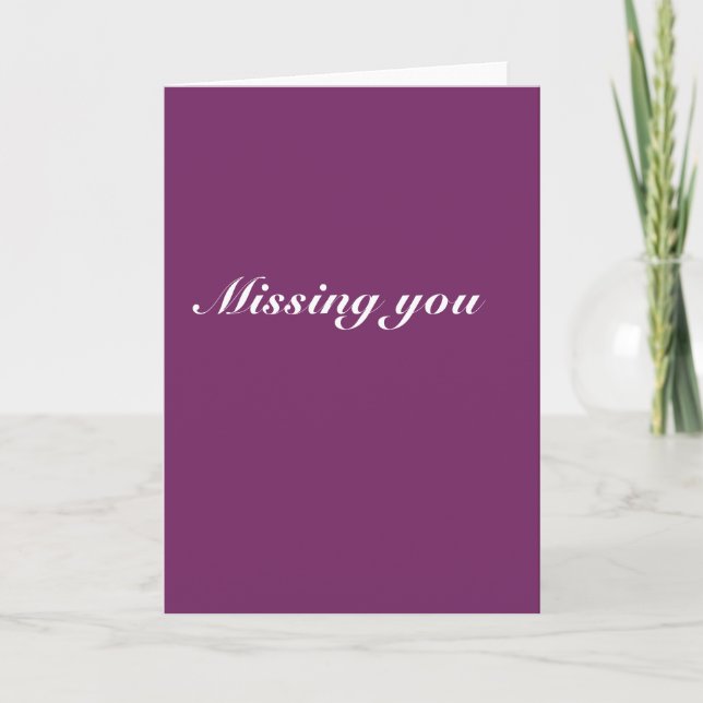 Carte Tu me manques (Devant)