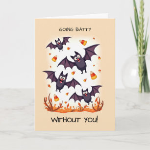 Carte Tu me manques à Halloween, je deviens fou, jolis c