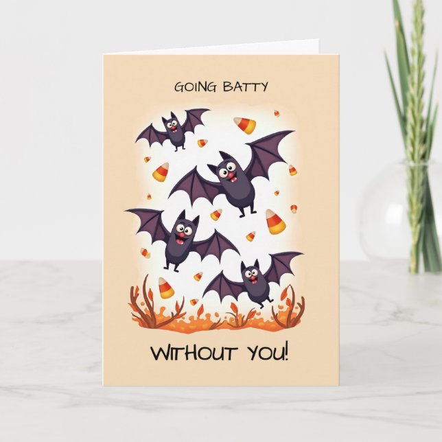 Carte Tu me manques à Halloween, je deviens fou, jolis c (Devant)