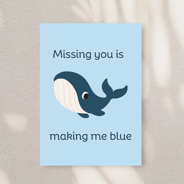 Carte Tu Me Manques Mignonnes Et Tu Me Rends Bleu (Créateur téléchargé)
