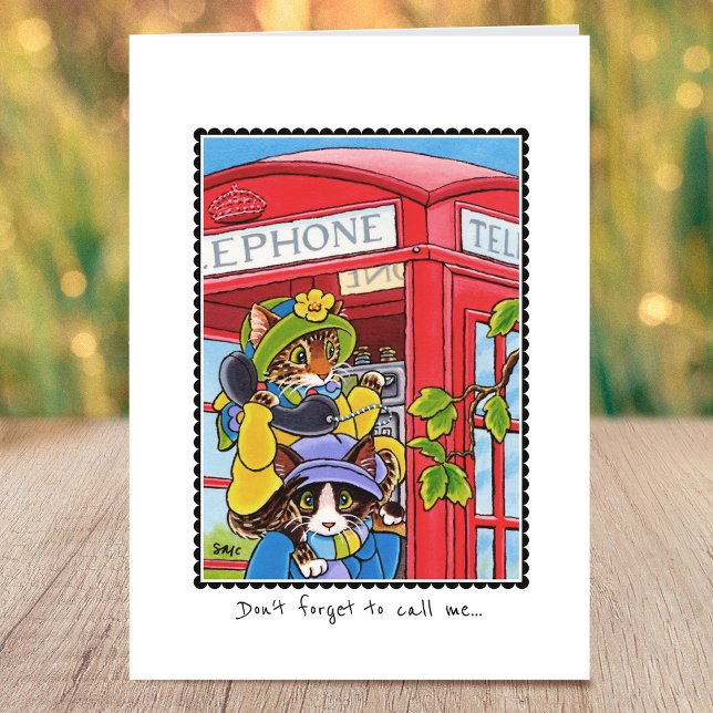 Carte Tu Me manques Téléphone Drôle Chat Personnalisé Pl (Créateur téléchargé)