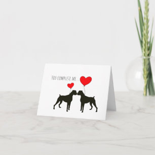 Carte Tu me parles - Chien de boxe Valentine