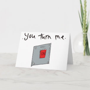 Carte Tu m'excites, romance, amant, Saint-Valentin.