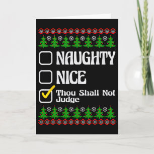 Carte Tu ne jugeras pas drôle naughty nice list Chris
