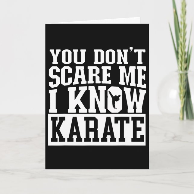 Carte Tu ne me fais pas peur, je connais le karaté  (Devant)