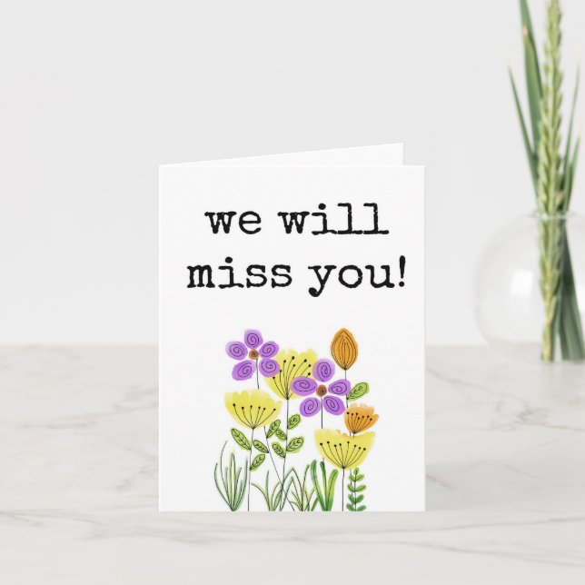 Carte Tu Nous Manqueras, Adieu, Bonne Chance, Cotravaill (Devant)