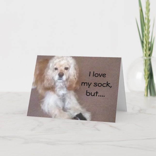 CARTE TU T'AIMES PLUS QUE L'ANNIVERSAIRE DE SOCK (Devant)