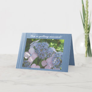 Carte Tu te maries ! Félicitations à Hydrangea