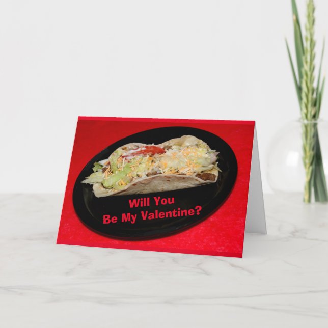 Carte Tu Veux Taco Bout Être Ma Valentine ? (Devant)