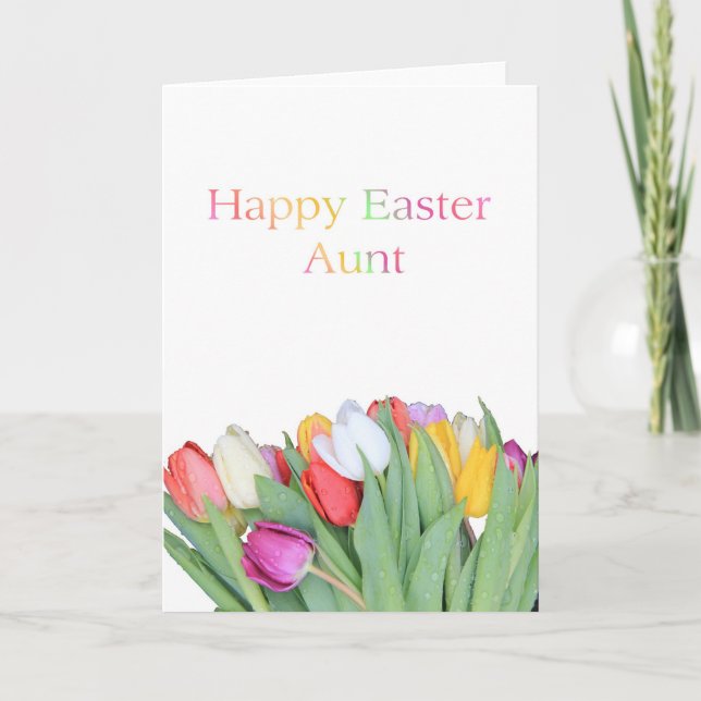 Carte Tulip de Pâques Tante Joyeuse (Devant)