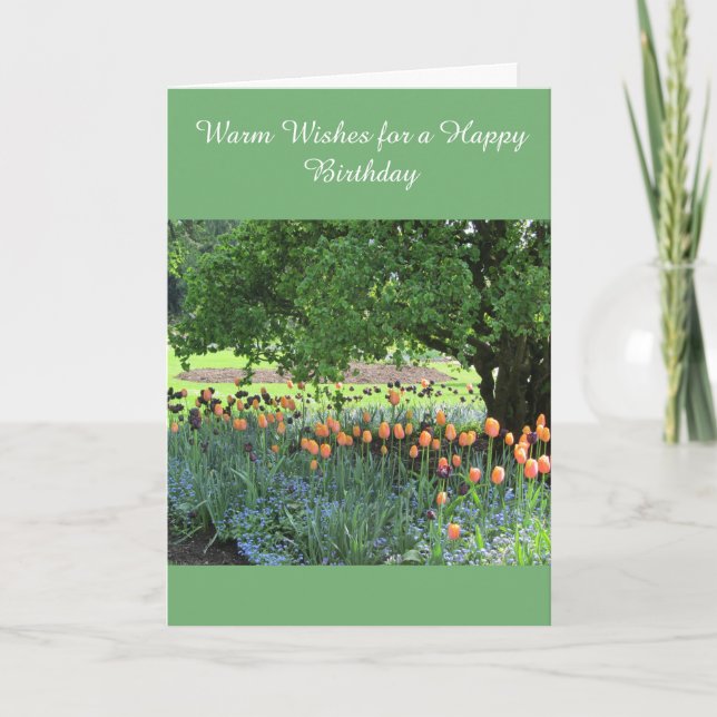 Carte Tulip Patch Birthday Wish (Devant)
