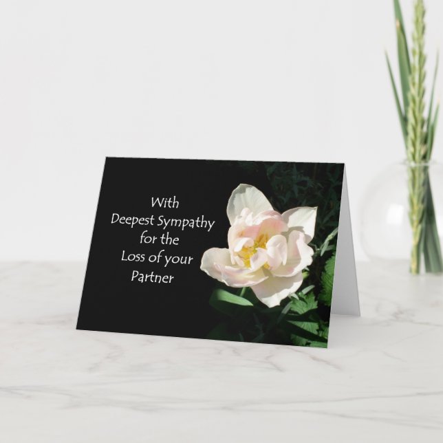 Carte Tulip Sympathy - Perte d'un partenaire (Devant)