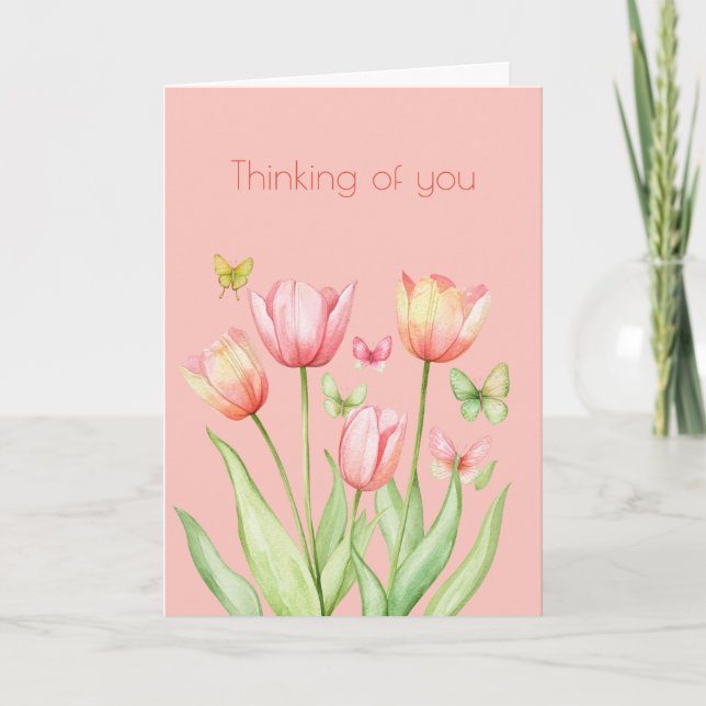 Carte Tulipe botanique fleurie Boho faite pour vous (Devant)