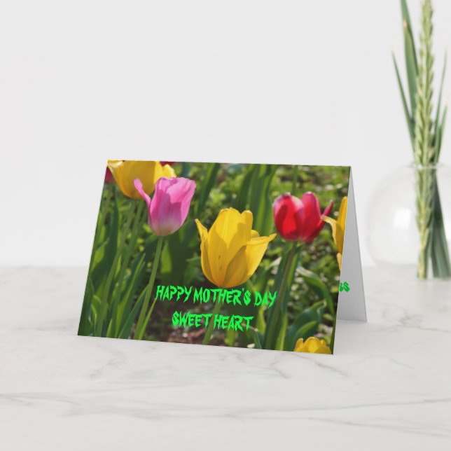 Carte Tulipe de printemps (Devant)