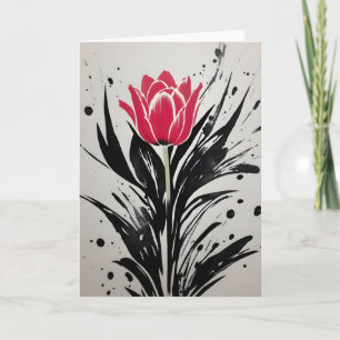 Carte Tulipe - Fleurs aquarelle