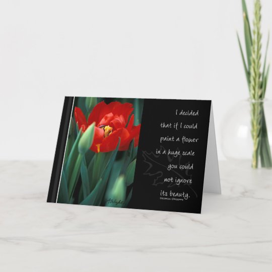 Carte Tulipe Rouge Simple Avec La Citation Zazzle Fr