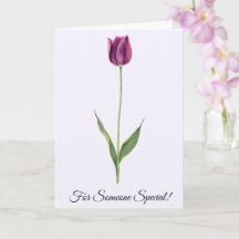 Tulipe Violette Élégante Personnalisée